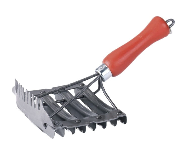 Zgrzebło metalowe dla bydła, z grzebieniem, 12 x 12,5 cm, Kerbl - Cavalo